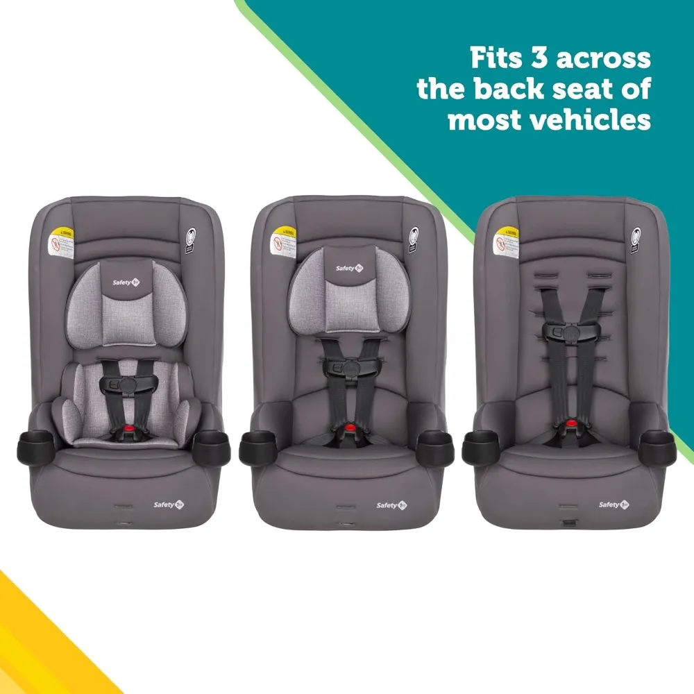 Jive 2-in-1 Convertible Car Seat, Rear Facing Car Seats for Babies (5-40 lbs, 19-40"), Forward Facing Carseat for Toddlers (22-