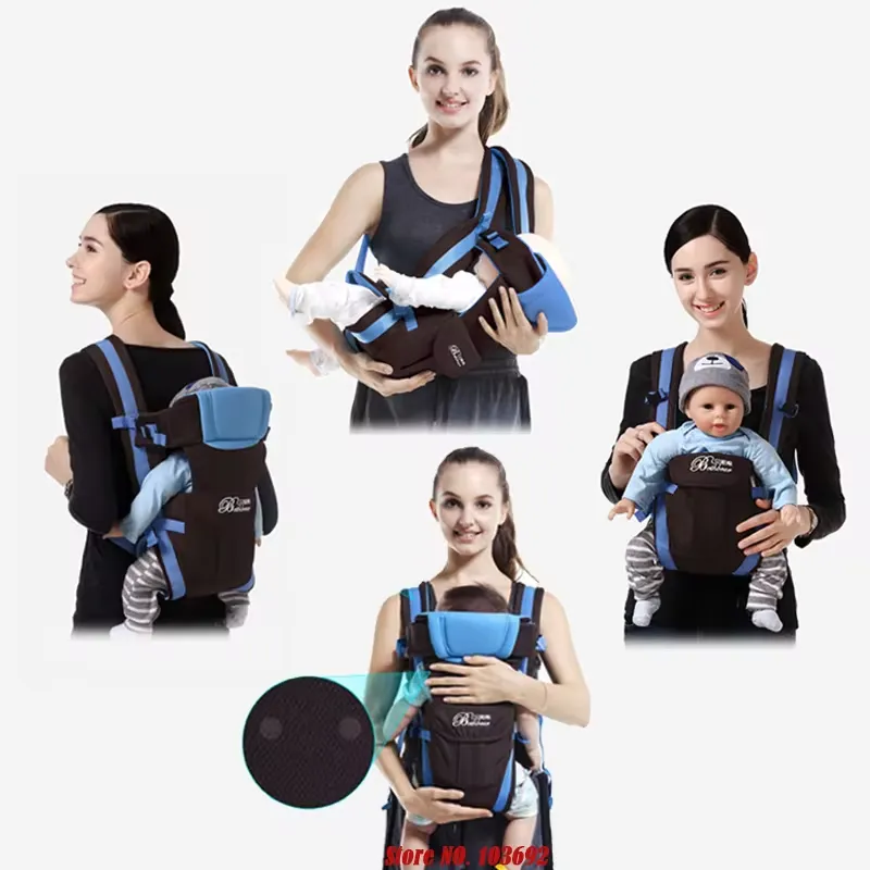 Baby Sling Carrier, 4-in-1 Ergonomic Baby Backpack Carrier, Easily Adjustable Baby Carrier Newborn to Toddler