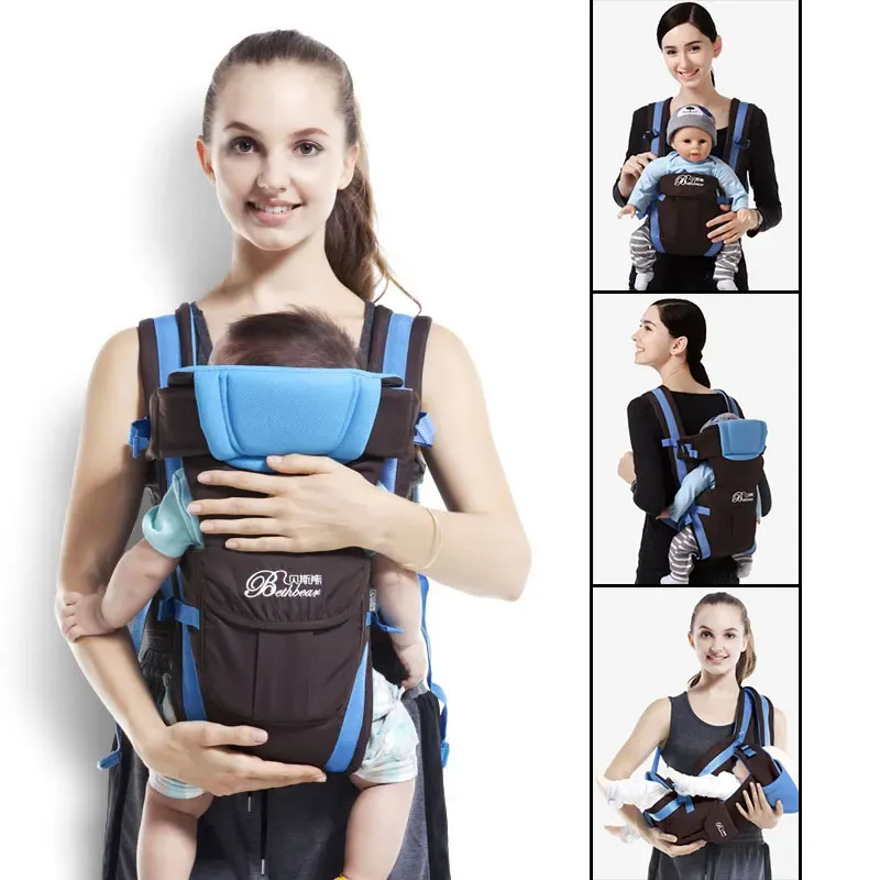 Baby Sling Carrier, 4-in-1 Ergonomic Baby Backpack Carrier, Easily Adjustable Baby Carrier Newborn to Toddler