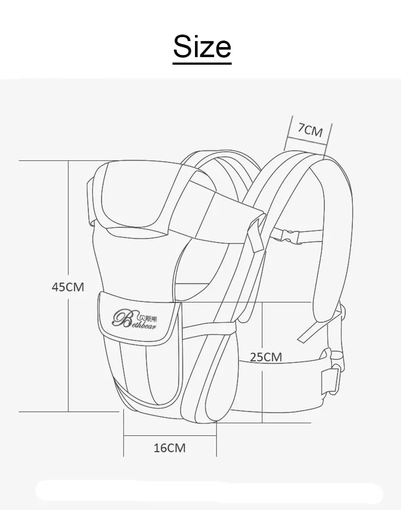 Baby Sling Carrier, 4-in-1 Ergonomic Baby Backpack Carrier, Easily Adjustable Baby Carrier Newborn to Toddler
