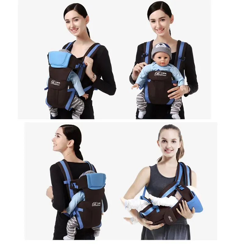 Baby Sling Carrier, 4-in-1 Ergonomic Baby Backpack Carrier, Easily Adjustable Baby Carrier Newborn to Toddler