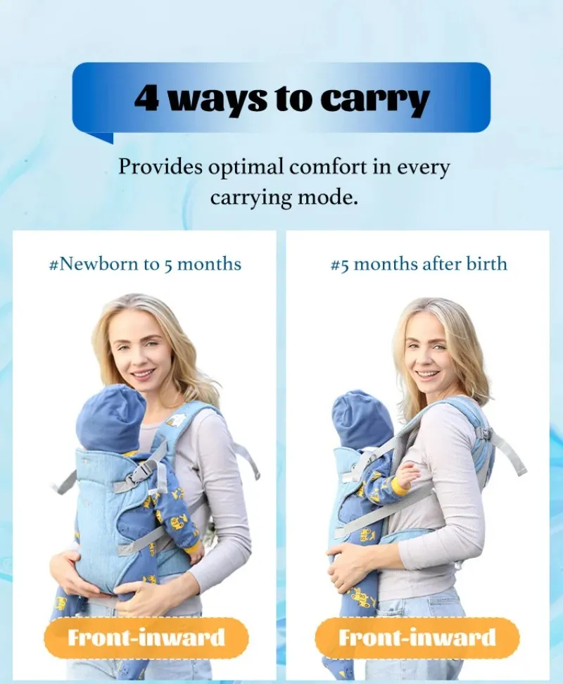 4 in 1 Multifunctional Baby Carrier Strap Baby Sling Wrap Babies Kangaroo Bag Backpack Infant Waist Stool Bebe Accesorios Travel