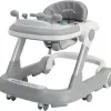 2 in 1 Baby Walker, Toddler Baby Push Walker with Removable Feeding Tray and Music Tray(Without Battery), Foldable Walker