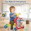 VATOS Baby Walker 5 in 1 Sit-to-Stand Learning Scooter Balance Bike Push Walker Table Toys with Music for Toddlers Infant Kids