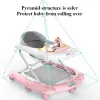 2 in 1 Baby Walker with Music & Light Spinning Toy Dining Tray Safety Brake Floor Mats Push Handle Baby Push Walker Anti-slip