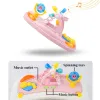 2 in 1 Baby Walker with Music & Light Spinning Toy Dining Tray Safety Brake Floor Mats Push Handle Baby Push Walker Anti-slip