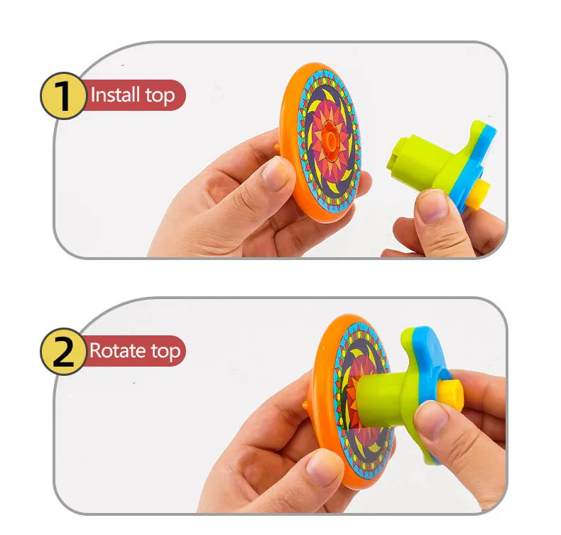 Stacked Spinning Top Kids Gyro Multi Layer Rotate Folding Toy Kids Gyroscope Launcher Rotating Toys Fun Birthday Party Favors