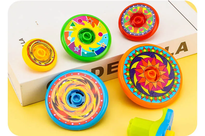 Stacked Spinning Top Kids Gyro Multi Layer Rotate Folding Toy Kids Gyroscope Launcher Rotating Toys Fun Birthday Party Favors