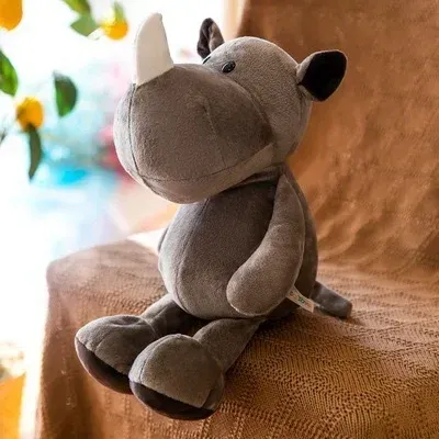 25cm Stuffed Lifelike Lion Tiger Elephant Monkey Leopard Giraffe Raccoon Doll Simulation Forest Animals Plush Toys for Kids Gift