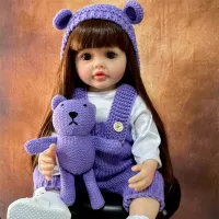 Lifelike Reborn Dolls Realistic Full Silicone Baby Bebe Vinyl 50CM Newborn Girl Doll Princess Toddler Toy Gift