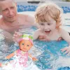 Swimming Doll with Movable Joint and Detachable Suit Swimmer Doll Kids Bathroom Bath Toy for Girls Birthday Gift for Kids