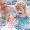 Swimming Doll with Movable Joint and Detachable Suit Swimmer Doll Kids Bathroom Bath Toy for Girls Birthday Gift for Kids