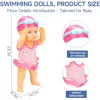 Swimming Doll with Movable Joint and Detachable Suit Swimmer Doll Kids Bathroom Bath Toy for Girls Birthday Gift for Kids