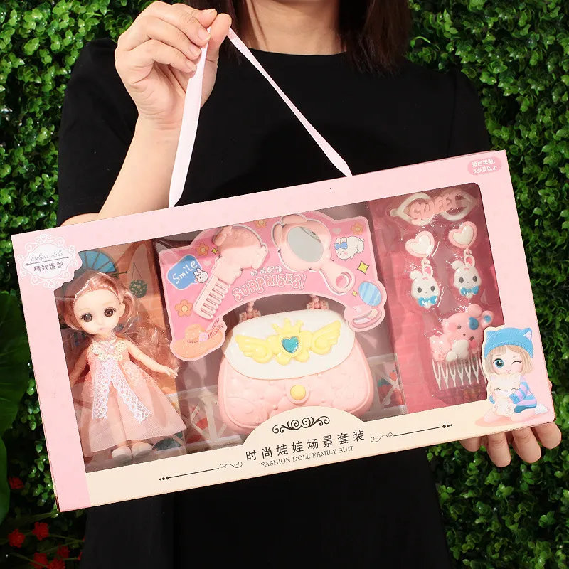 Toys BJD Doll for Girls Gifts Princess Bag Pet Shop Bicycle Joint Movable Full Set DIY Toy Children's Toy Birthday Christmas