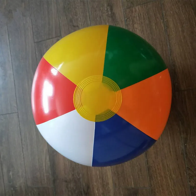 1pc Inflatable Beach Ball,30cm six-color ball，35cm football，40cm four-color ball,Swimming Pool Beach Party Decoration Ball