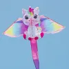 Yongjian Pink Unicorn Kite small kite suitable for children or beginners, easy to fly With 50m kite string
