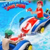 Inflatable Pool Float with Water Gun,Ride-On Swimming Toy for 4 5 6 7 8 9 Years Old Boys Girls,Summer Outdoor Water Pool Games