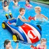 Inflatable Pool Float with Water Gun,Ride-On Swimming Toy for 4 5 6 7 8 9 Years Old Boys Girls,Summer Outdoor Water Pool Games