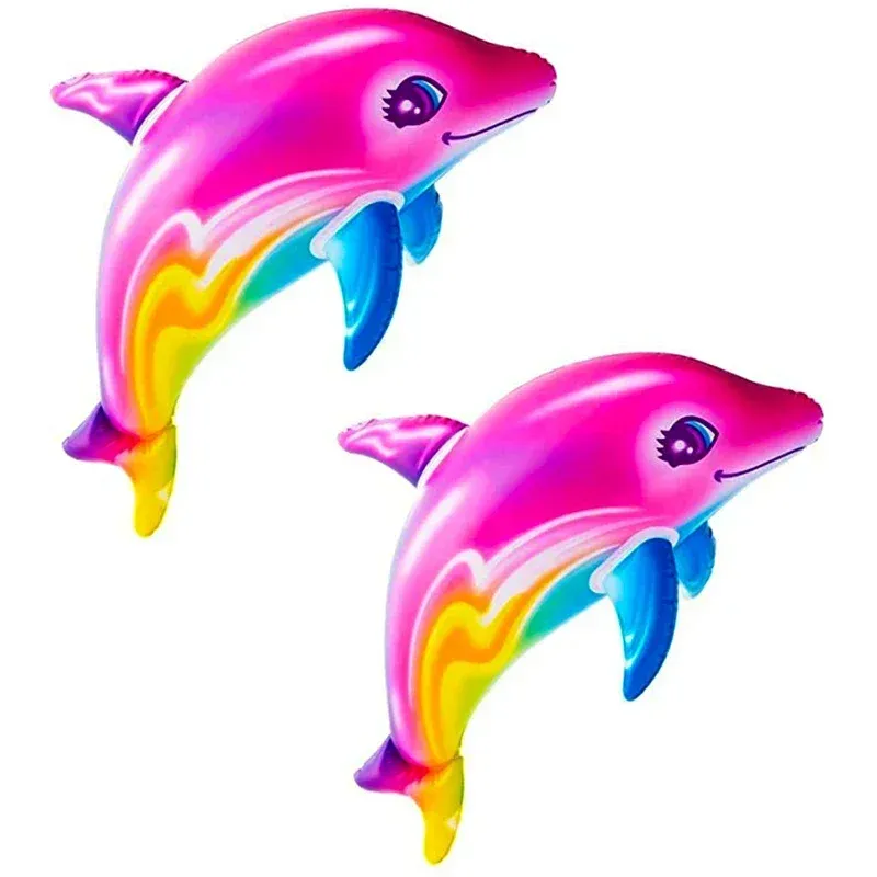 Inflatable Dolphin Shark Children's Pool Party Toy Colorful Dolphin Floating Water Beach Sports Children's Gift Inflatable Toy