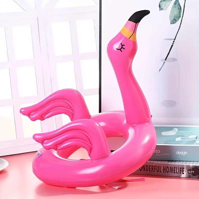 Pink Inflatable Flamingo Ring Throwing Game Toys Flamingo Ring Throwing Game Rings And Inflatable Rings With Random Color