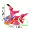 Pink Inflatable Flamingo Ring Throwing Game Toys Flamingo Ring Throwing Game Rings And Inflatable Rings With Random Color