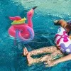 Pink Inflatable Flamingo Ring Throwing Game Toys Flamingo Ring Throwing Game Rings And Inflatable Rings With Random Color