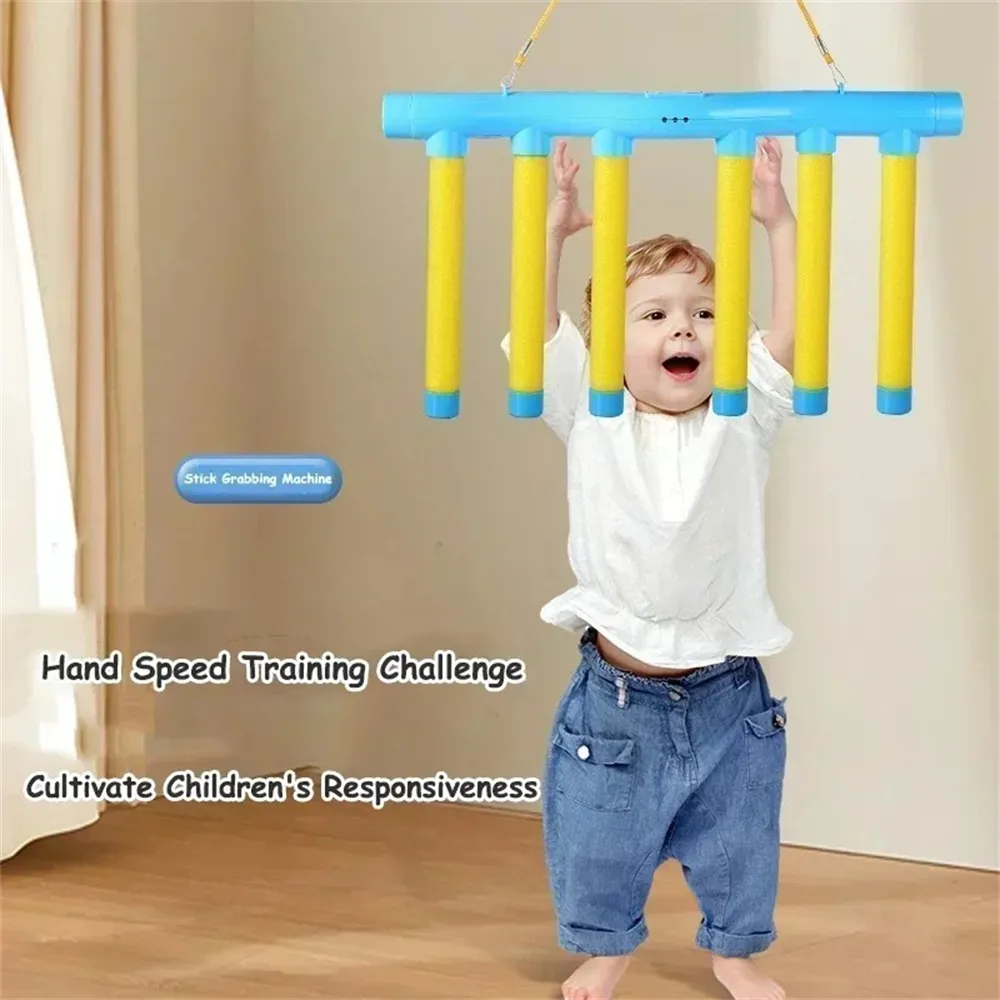 Reflex Drop Sticks Challenge Game Hand Eye Coordination Reaction Training Toy Adjustable Speed Catching Stick for Kids Adults