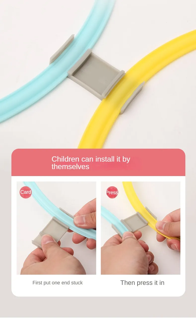 New Outdoor Kids Funny Physical Training Sport Toys Lattice Jump Ring Set Game 10 Hoops 10 Connectors for Park Play Boys Girls