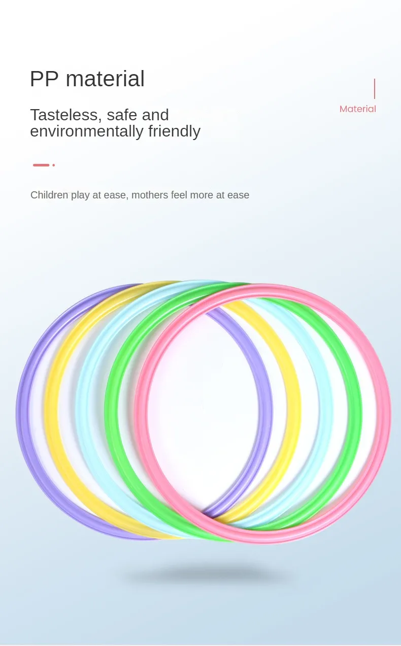 New Outdoor Kids Funny Physical Training Sport Toys Lattice Jump Ring Set Game 10 Hoops 10 Connectors for Park Play Boys Girls