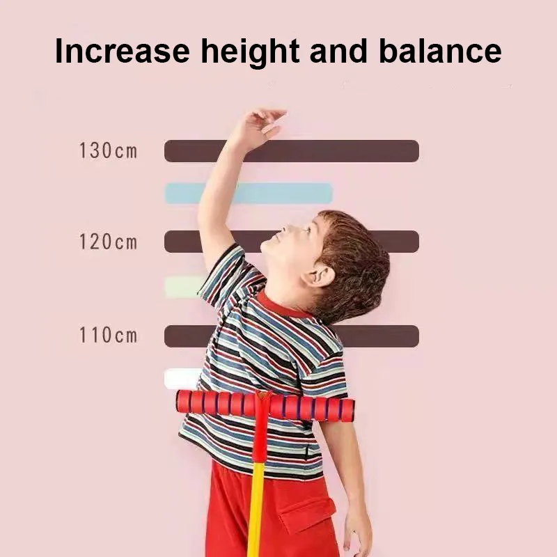 Children Growing Bounce Sense Training Stick Jumper Tall Foam Frog Toys Jumping Stilts Shoes Sport Outdoor Toys for Kids Gifts