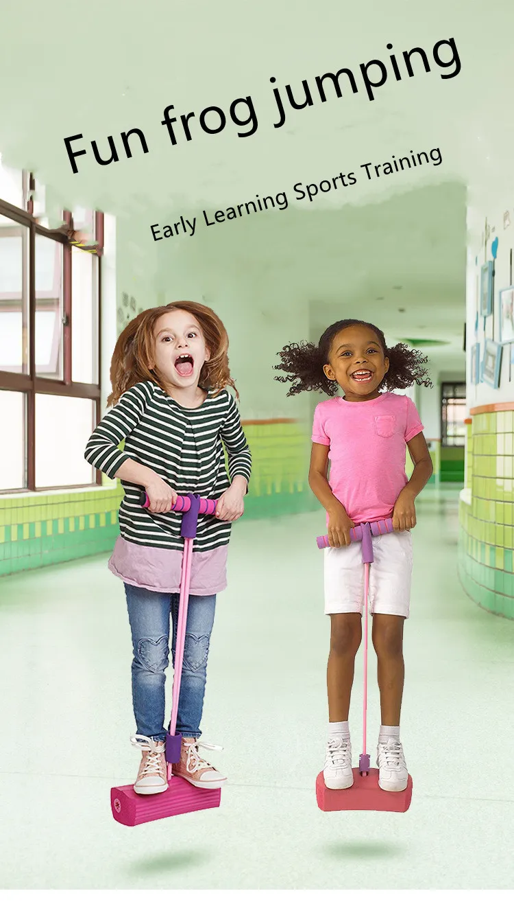 Children Growing Bounce Sense Training Stick Jumper Tall Foam Frog Toys Jumping Stilts Shoes Sport Outdoor Toys for Kids Gifts