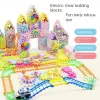Electric Gears 3D Puzzle Model Building Kits Plastic Brick Blocks Educational Toys for Kids Children Gear Blocks Building Toys