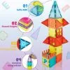 3+ Kids Magnetic Tiles Building Blocks,150PCS Educational STEM Toys,Non-Toxic Pure Color Construction Set for Boys And Girls