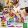 3+ Kids Magnetic Tiles Building Blocks,150PCS Educational STEM Toys,Non-Toxic Pure Color Construction Set for Boys And Girls