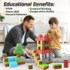 100pcs Magnetic Blocks Mine World Magnetic construction set For Girl Children toys Age 3+ DIY Stem Montessori Sensory Toy