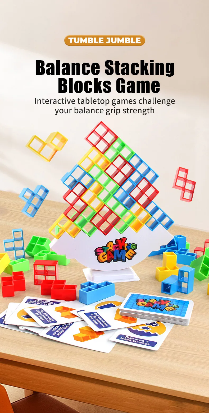 Balance Stacking Board Games Buliding Blocks Adults Kids Tower Block Bricks Toys For Boys Girls Puzzle Toy Family Parties Games