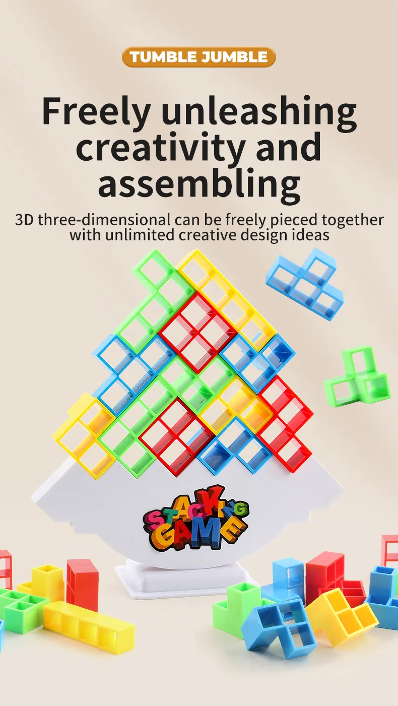 Balance Stacking Board Games Buliding Blocks Adults Kids Tower Block Bricks Toys For Boys Girls Puzzle Toy Family Parties Games