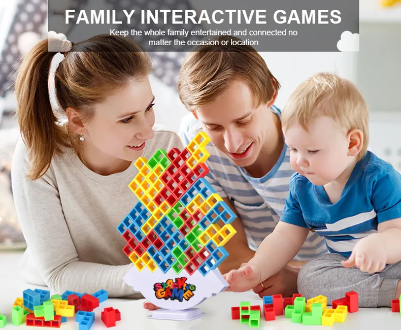 Balance Stacking Board Games Buliding Blocks Adults Kids Tower Block Bricks Toys For Boys Girls Puzzle Toy Family Parties Games