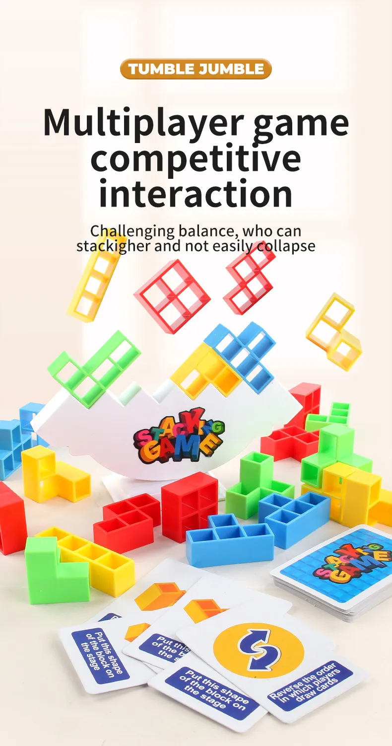 Balance Stacking Board Games Buliding Blocks Adults Kids Tower Block Bricks Toys For Boys Girls Puzzle Toy Family Parties Games