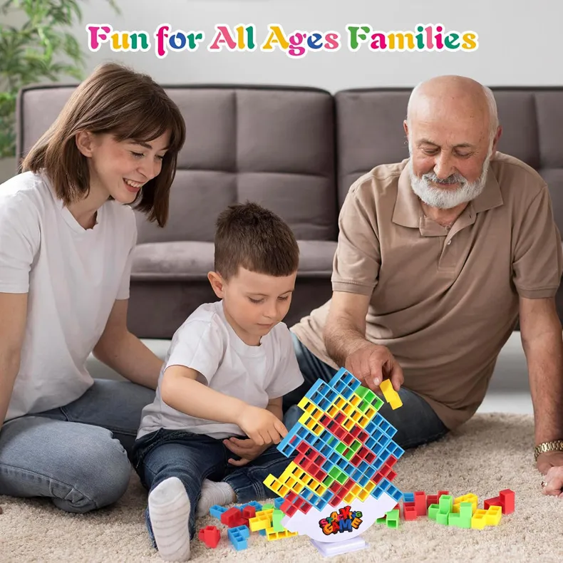 Balance Stacking Board Games Buliding Blocks Adults Kids Tower Block Bricks Toys For Boys Girls Puzzle Toy Family Parties Games
