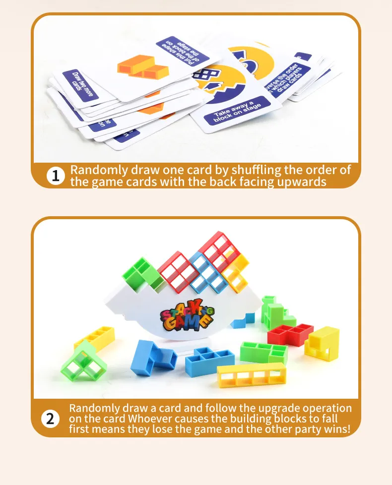 Balance Stacking Board Games Buliding Blocks Adults Kids Tower Block Bricks Toys For Boys Girls Puzzle Toy Family Parties Games