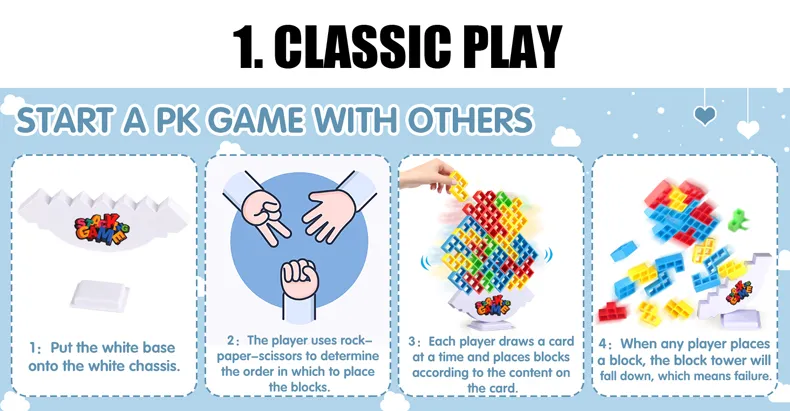 Balance Stacking Board Games Buliding Blocks Adults Kids Tower Block Bricks Toys For Boys Girls Puzzle Toy Family Parties Games