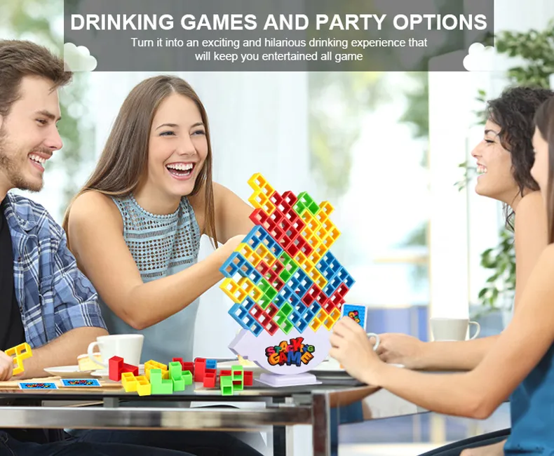 Balance Stacking Board Games Buliding Blocks Adults Kids Tower Block Bricks Toys For Boys Girls Puzzle Toy Family Parties Games