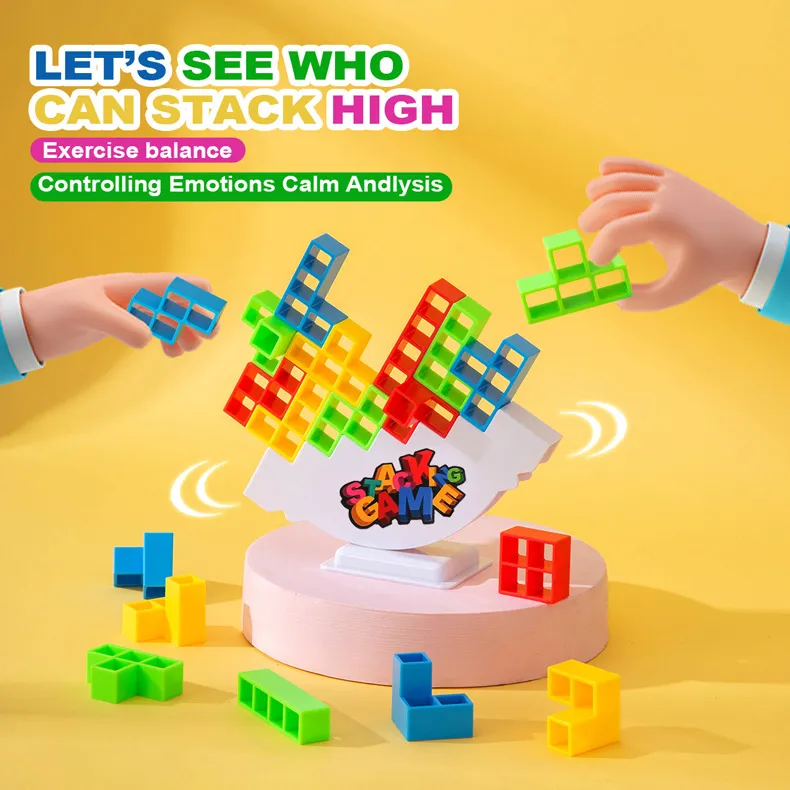 Balance Stacking Board Games Buliding Blocks Adults Kids Tower Block Bricks Toys For Boys Girls Puzzle Toy Family Parties Games