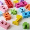 Wooden Educational Digital Blocks Creative Puzzles Stacking Toys Fun Brain-burning Early Education Topics Montessori Style