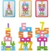 Wooden Educational Digital Blocks Creative Puzzles Stacking Toys Fun Brain-burning Early Education Topics Montessori Style