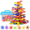 Rainbow Balance Tree Stacking Blocks Montessori Parish Education Games Fine Motor Skills Toys Sensory Integration for Children