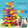 Rainbow Balance Tree Stacking Blocks Montessori Parish Education Games Fine Motor Skills Toys Sensory Integration for Children