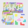 Educational Puzzle Toy, Wooden 7 Colored Building Blocks & 9 Double-sided Challenge Cards, Exercise Thinking Ability Game
