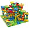 168-504PCS Marble Race Run Blocks Maze Ball Track Toy Compatible city Building Blocks Funnel Slide Blocks Toys DIY Bricks Toys